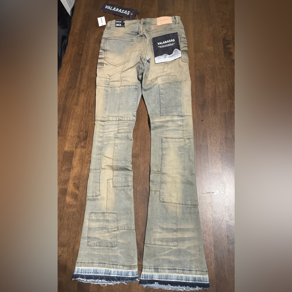 Valabasas "BRICKS" DIRTY BLUE VINTAGE STACKED FLARE JEAN × 1